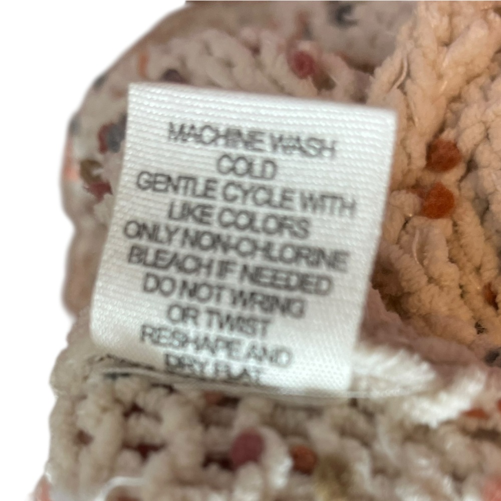 Jessica Simpson Cream Confetti Knit Sweater with Colorful Accents, Size‎ L - Picture 7 of 9